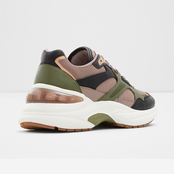 NWOT Vintage army green & mauve Createv2 Mid Top Sneakers by Aldo NWOT size 10 - Picture 11 of 15